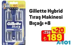 GİLLETTE HYBRİD TIRAŞ MAKİNESİ BIÇAĞI +8